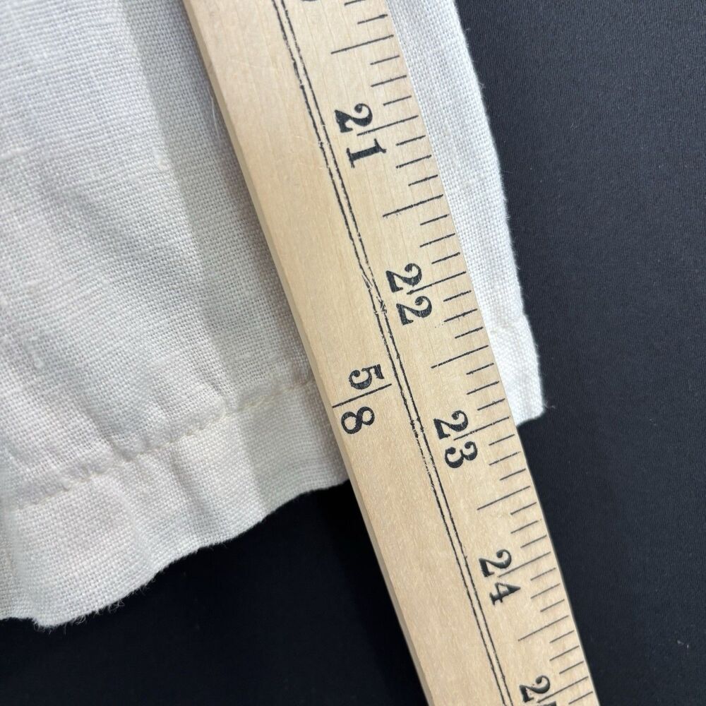 Hot Cotton Womens Tunic Shirt M 100% Linen Ivory Floral Roses Garden Cottage USA - Picture 13 of 16